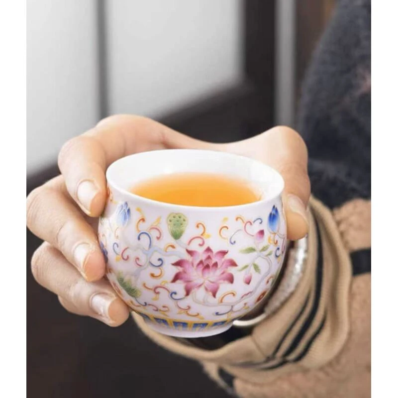 （旗舰号）粉珐琅彩杯子