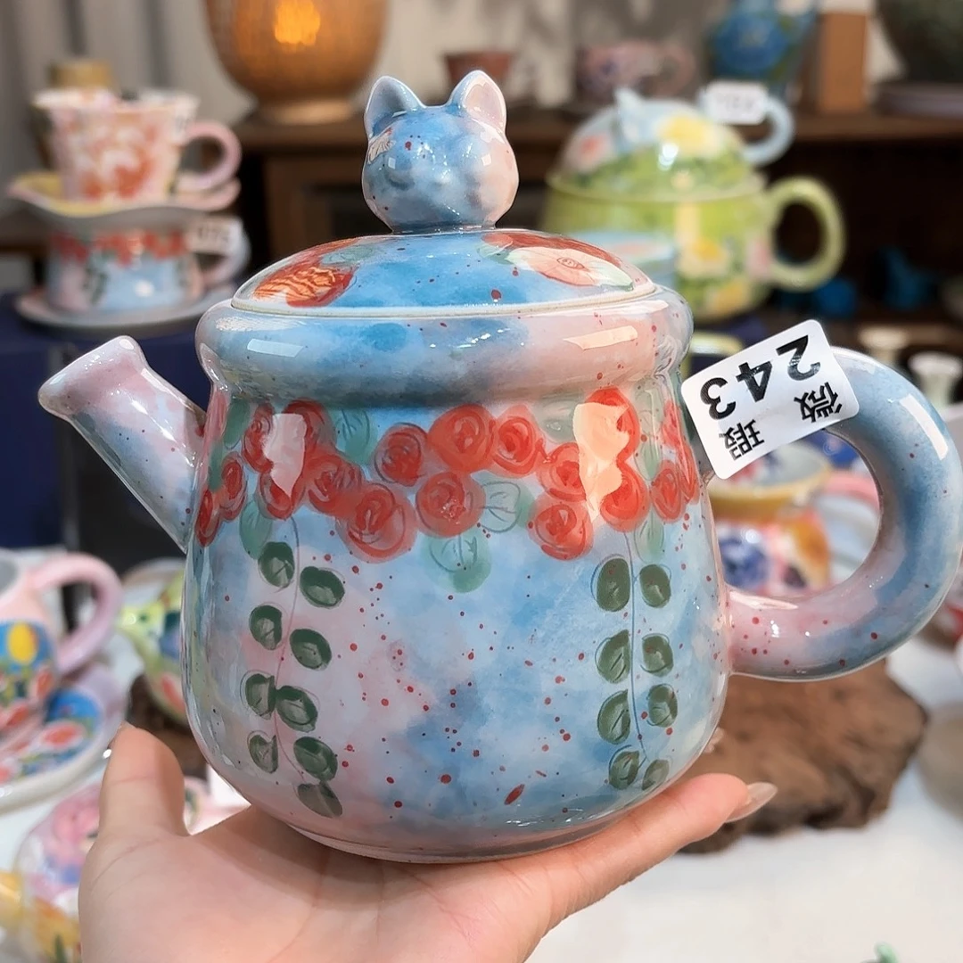 用***5景德镇手绘高温釉下彩陶瓷茶具