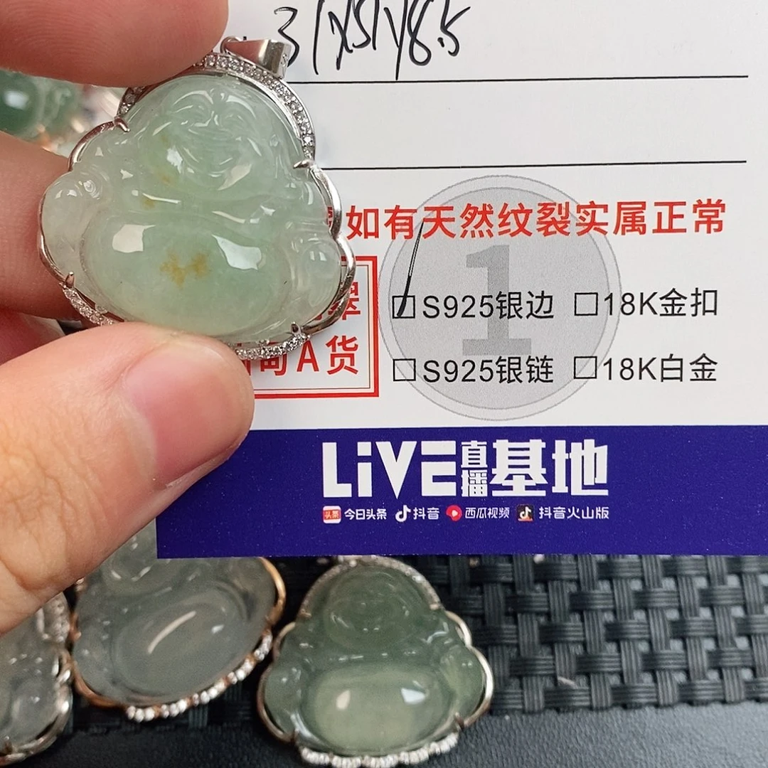 翡翠银S925镶嵌颈饰