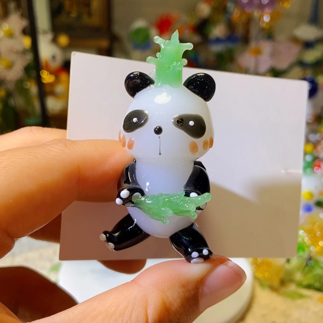 手工艺品琉璃熊猫