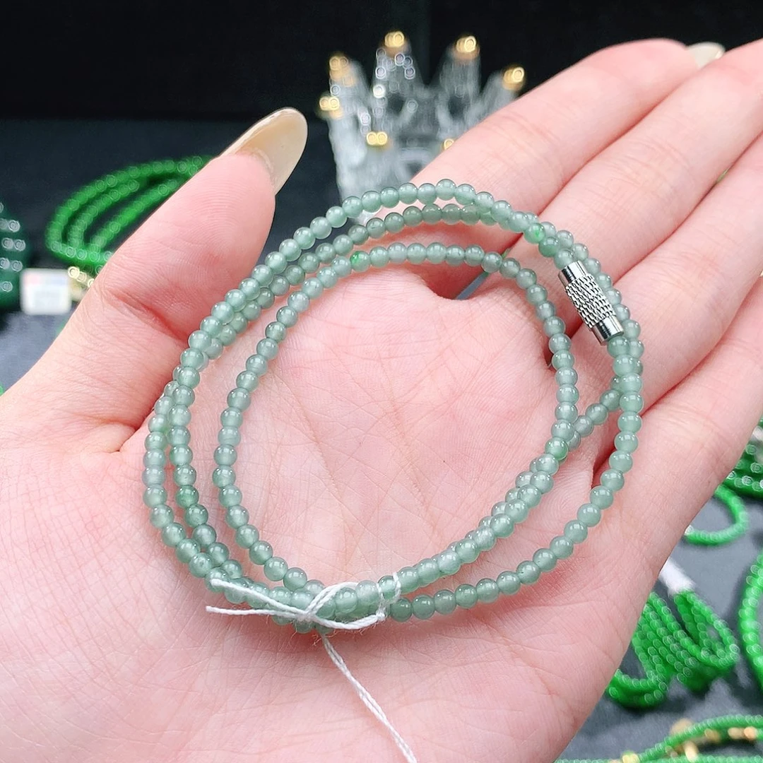 翡翠未镶嵌手串项链