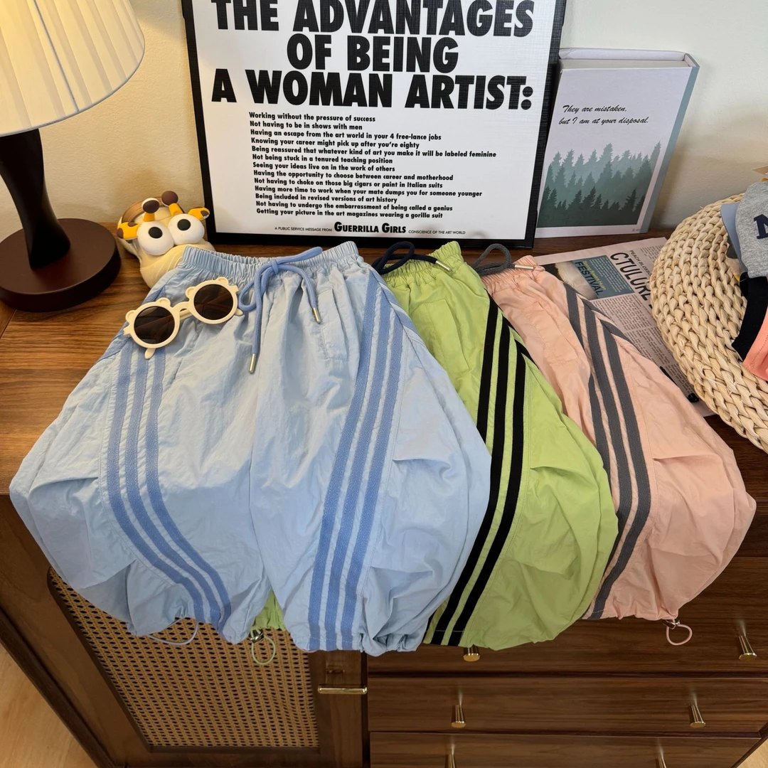 【百搭伞兵裤】男女童夏季轻薄伞兵裤韩版简约潮流时尚百搭宽松长裤