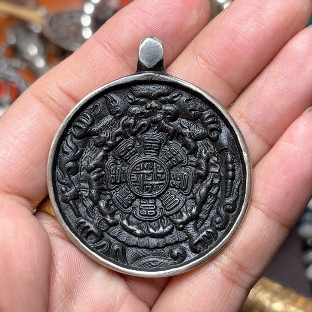 古**鑫铜星月菩提吊坠项链