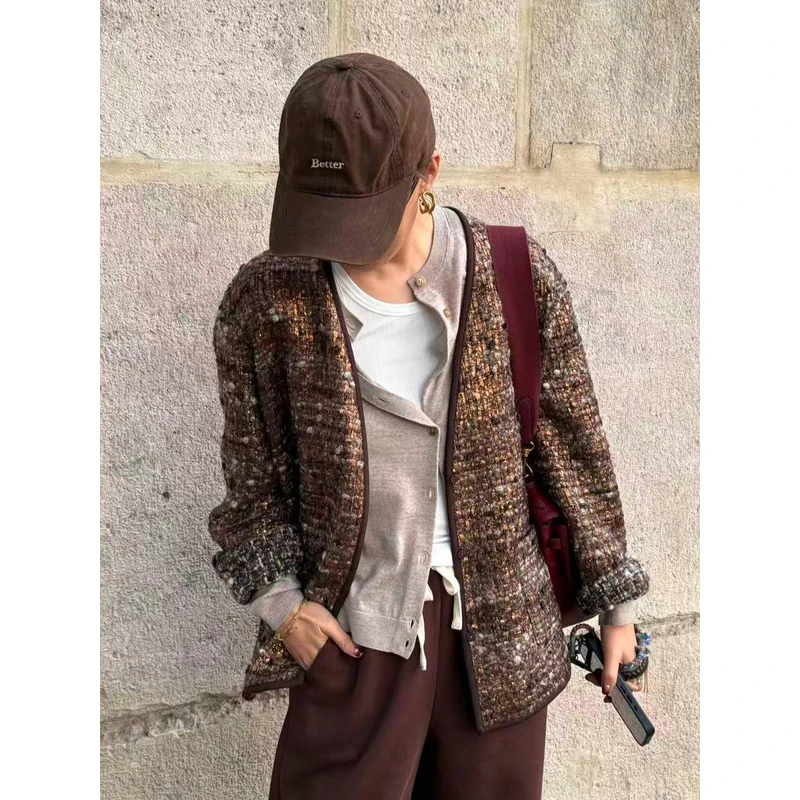 【限量私藏面料】 LIY复古鎏金粗花呢外套