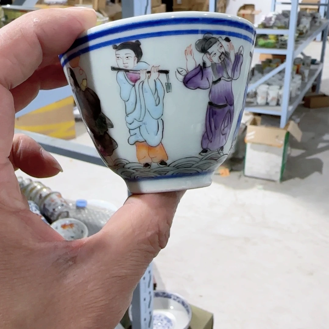 手绘瓷器，全部处理