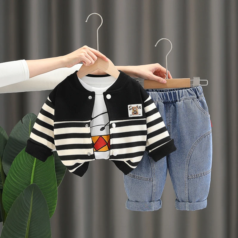 儿童套装秋季2025新款2岁宝宝秋装男童棒球服外套5女童运动裤童装