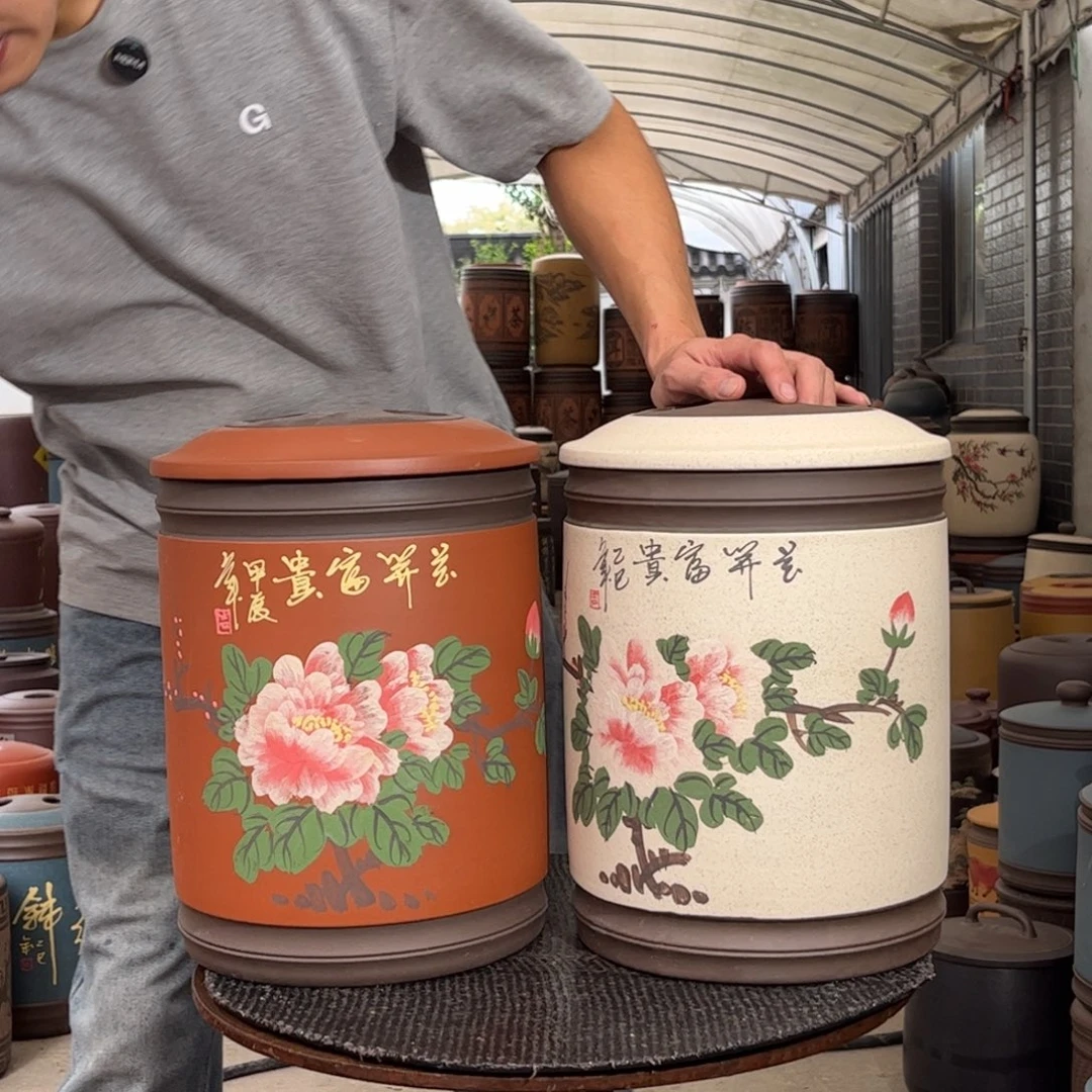 紫砂茶叶罐12 饼茶叶罐