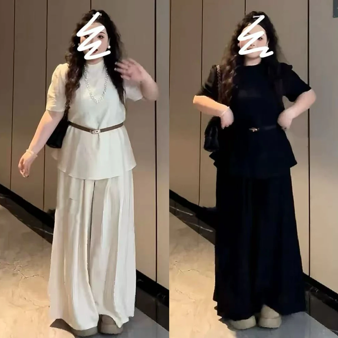 姗蔓高端定制/8888禅意风高级感时尚盐系短袖三件套