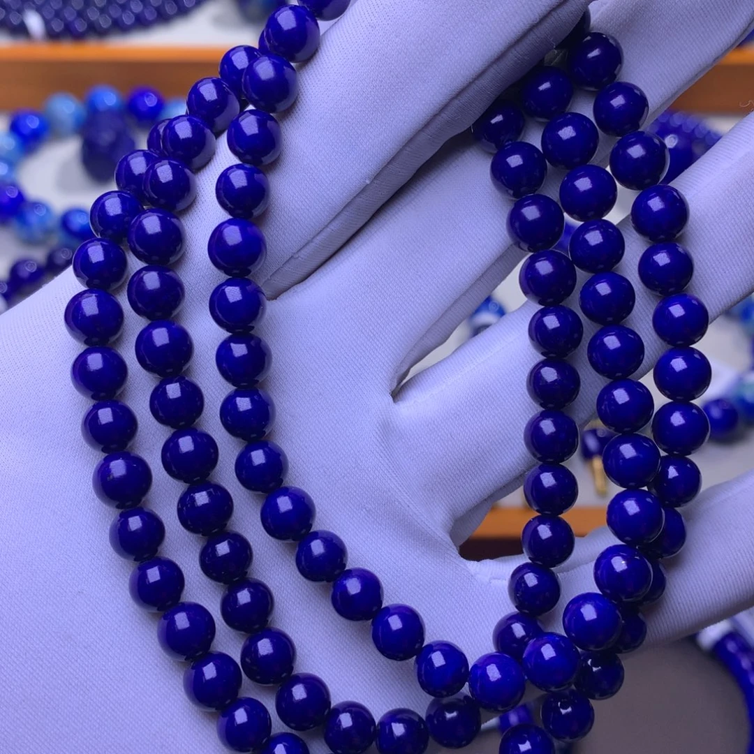 青金石未镶嵌手串6.8mm