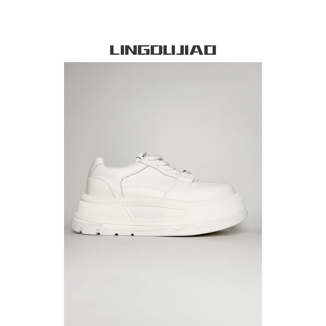 【时尚鞋带装饰厚底板鞋】29-3121/6CM