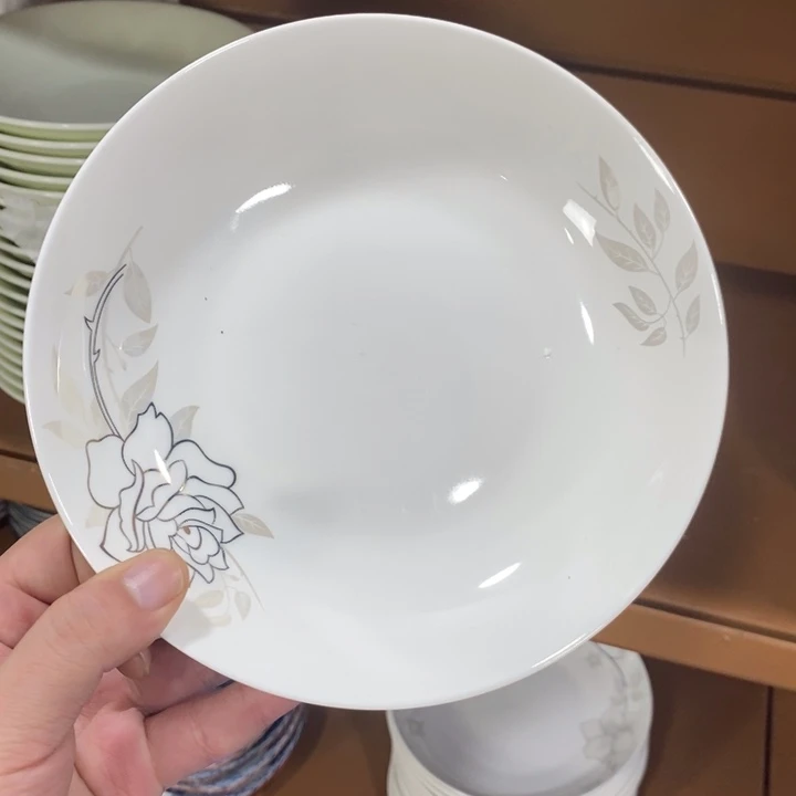 陶摆件65号4个装7英寸18cm雅诚德qj玫瑰深圆盘