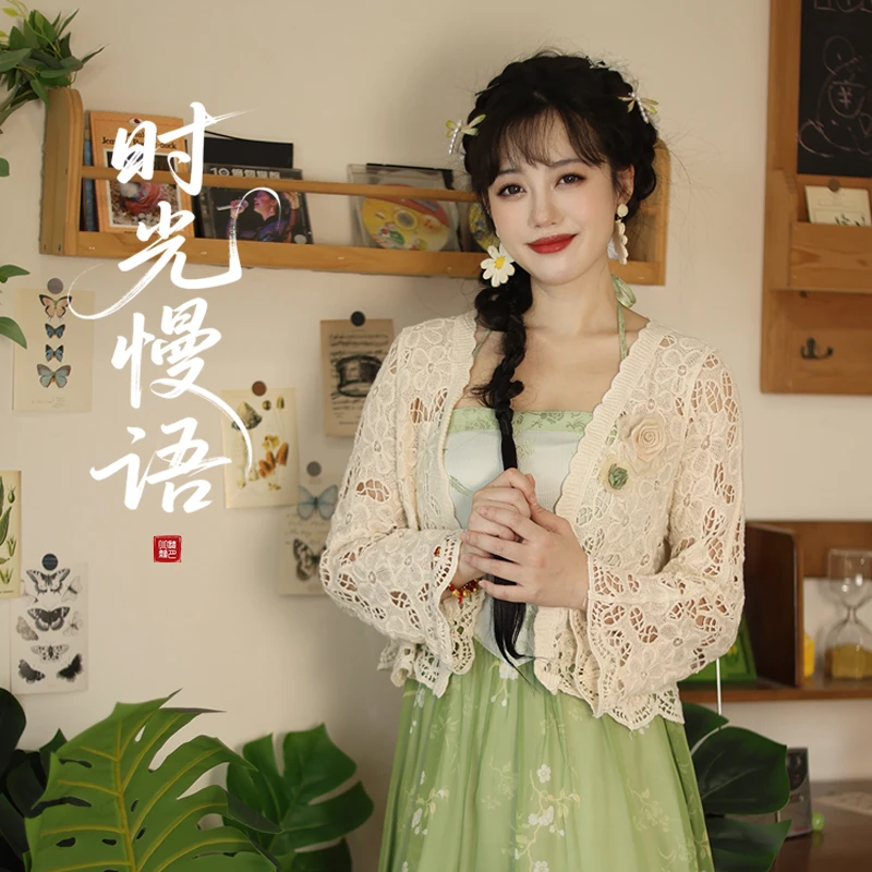 听月小筑【时光慢语】原创女春秋披肩开衫国风新中式汉元素非汉服