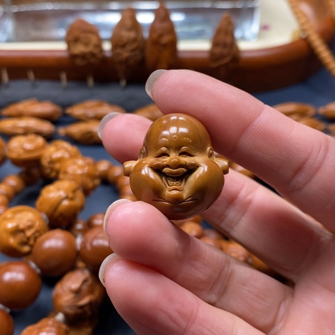 橄榄核手串/手链微花笑佛头