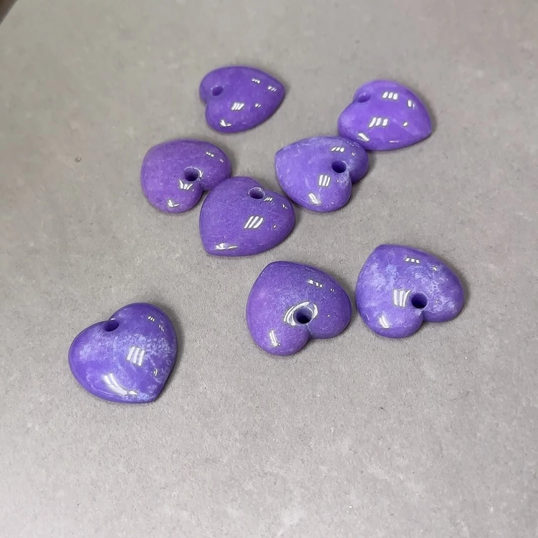 玛瑙/玉髓珠宝半成品合金爱心一个