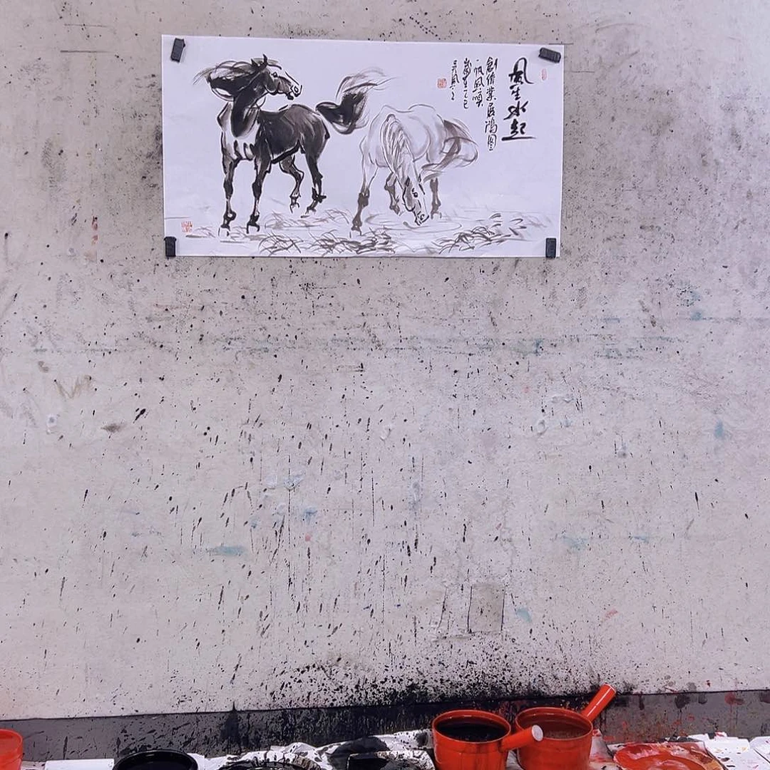 国画邱*姐三尺100x50c m c m