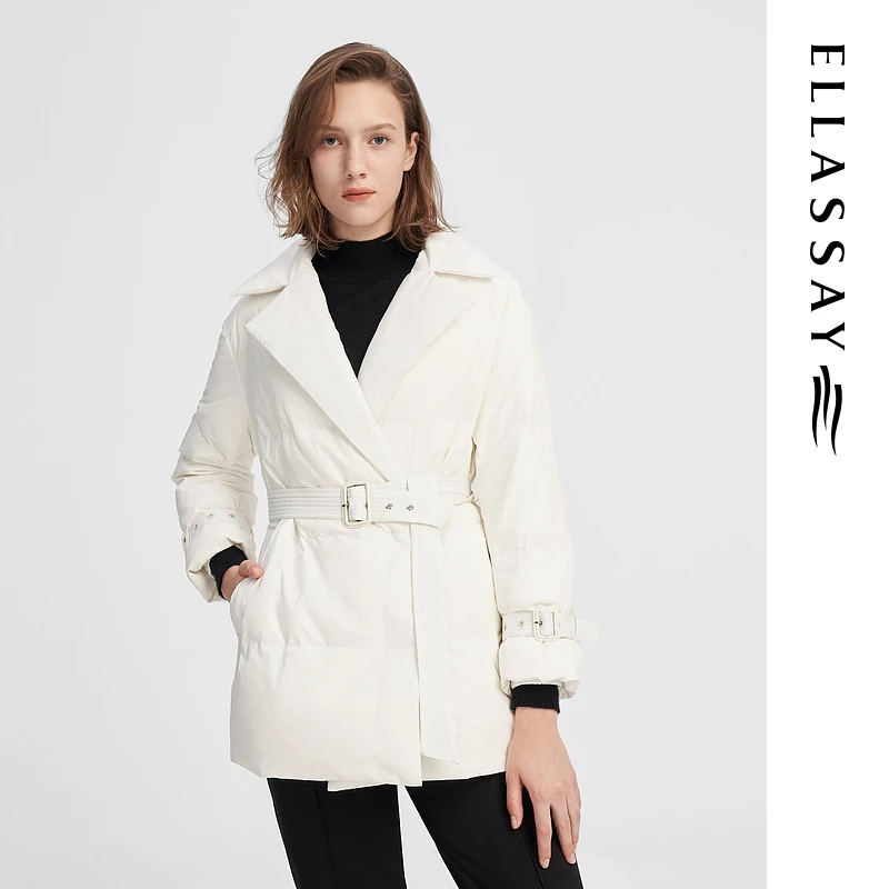 【粉丝专享】ELLASSAY歌力思风衣式羽绒服女EWW343L01400