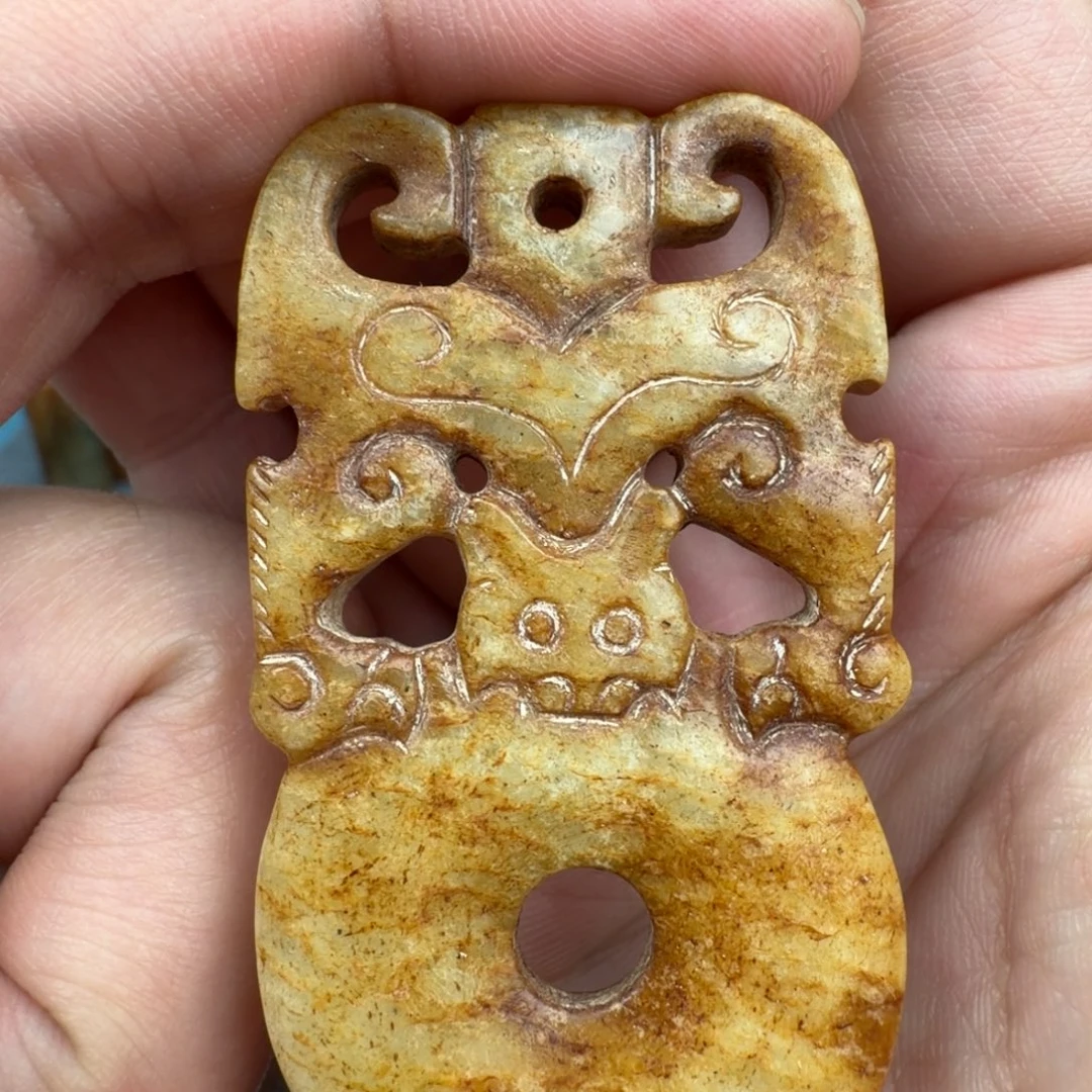 和田玉未镶嵌挂件4