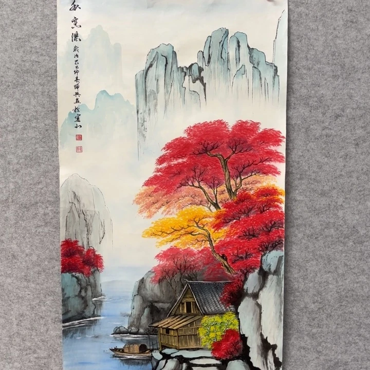 国画花鸟等图案三尺