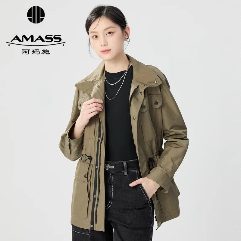 AMASS/阿玛施早秋新款时尚户外气质休闲百搭抽冬季加秋新中式加绒