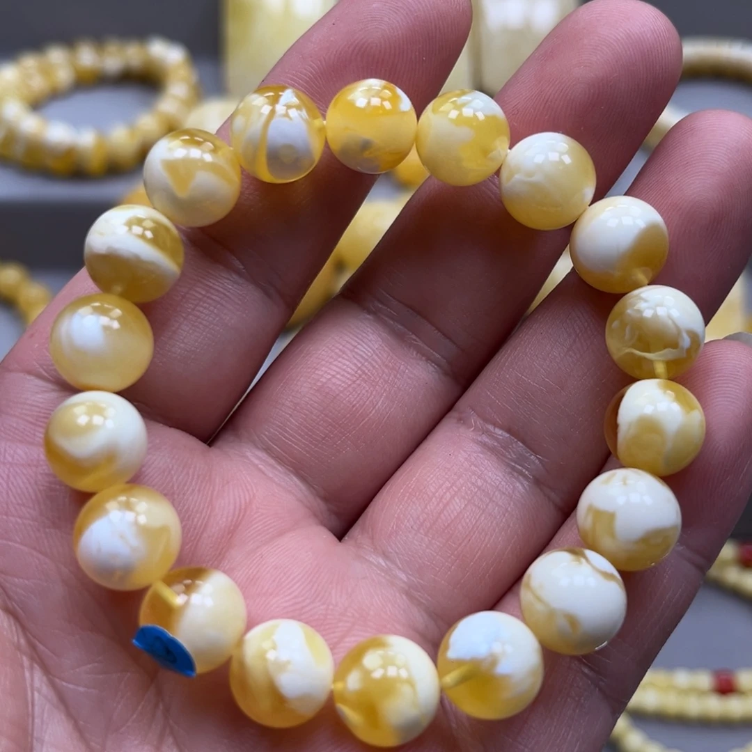 琥珀未镶嵌手链手串