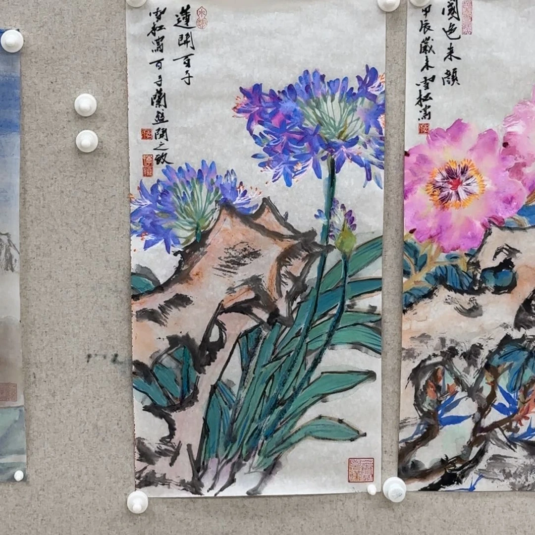 国画李雪松 莲开百子 一幅