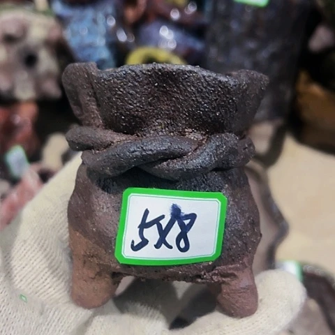 红陶粗陶花盆手工