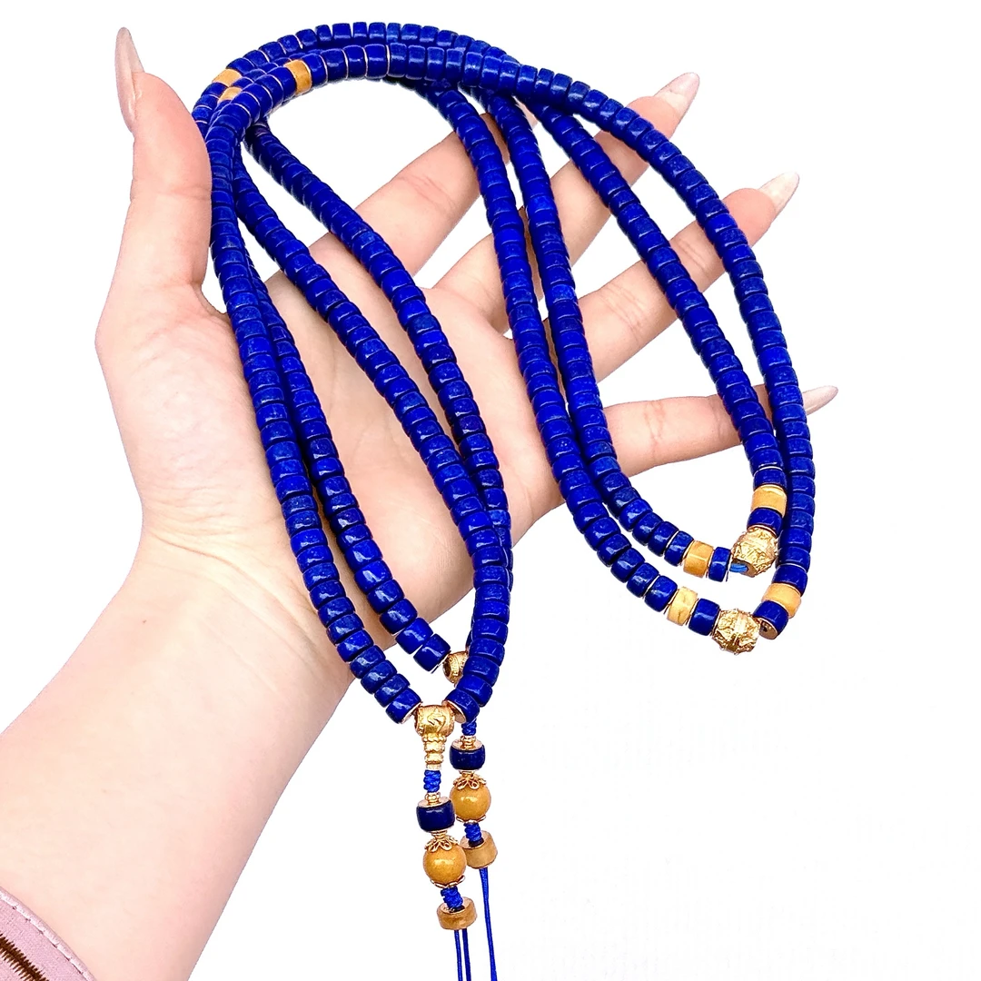 【DL】青金石DIY毛衣链-约7mm（多样性发其一）