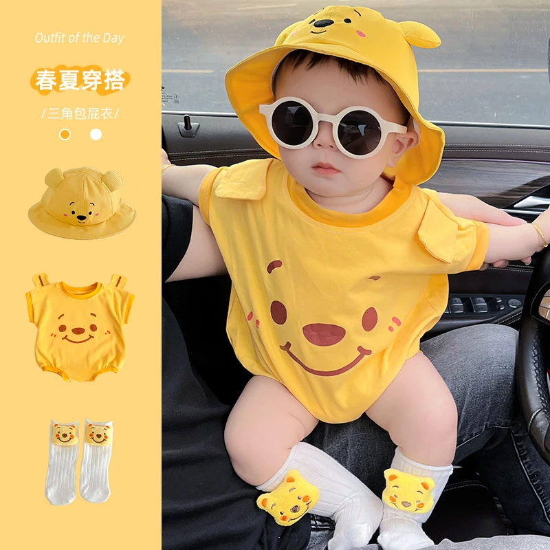 婴幼儿衣服夏季背心连体衣爬服男女宝宝纯棉三角哈衣超洋气薄款