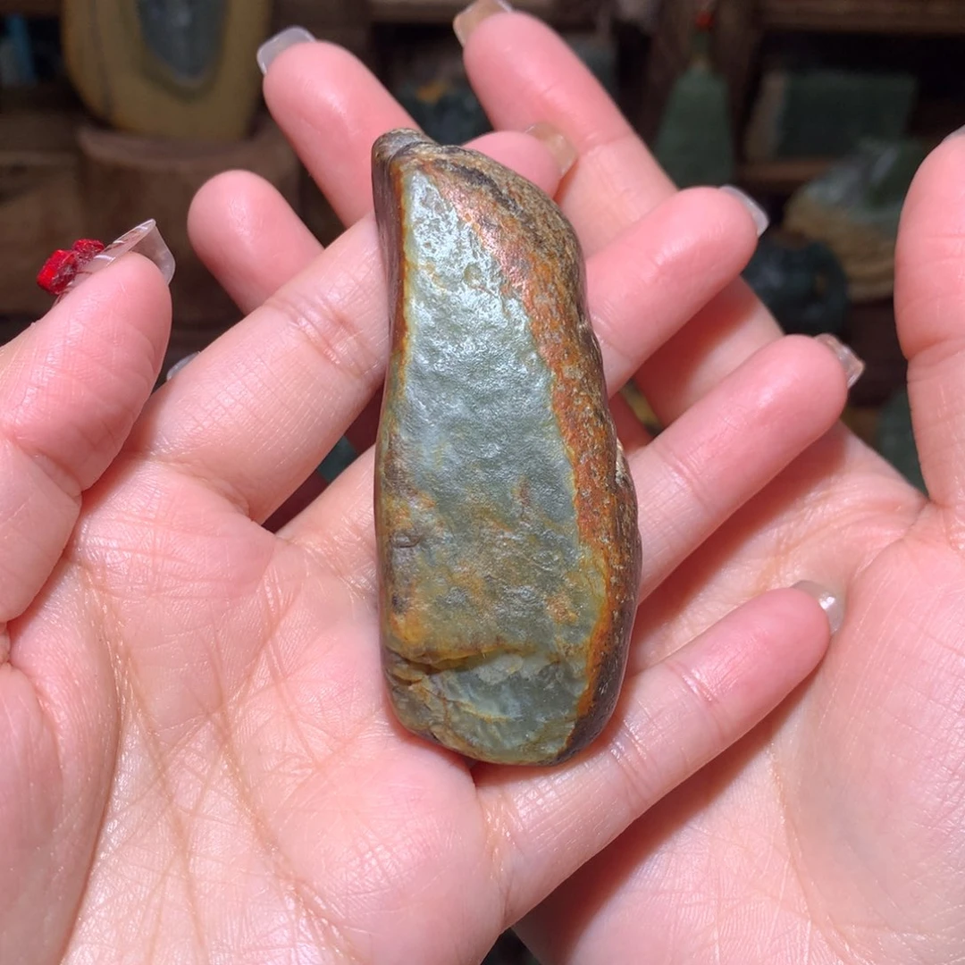 岫岩河磨玉（透闪石质玉）把件未镶嵌宁**遠