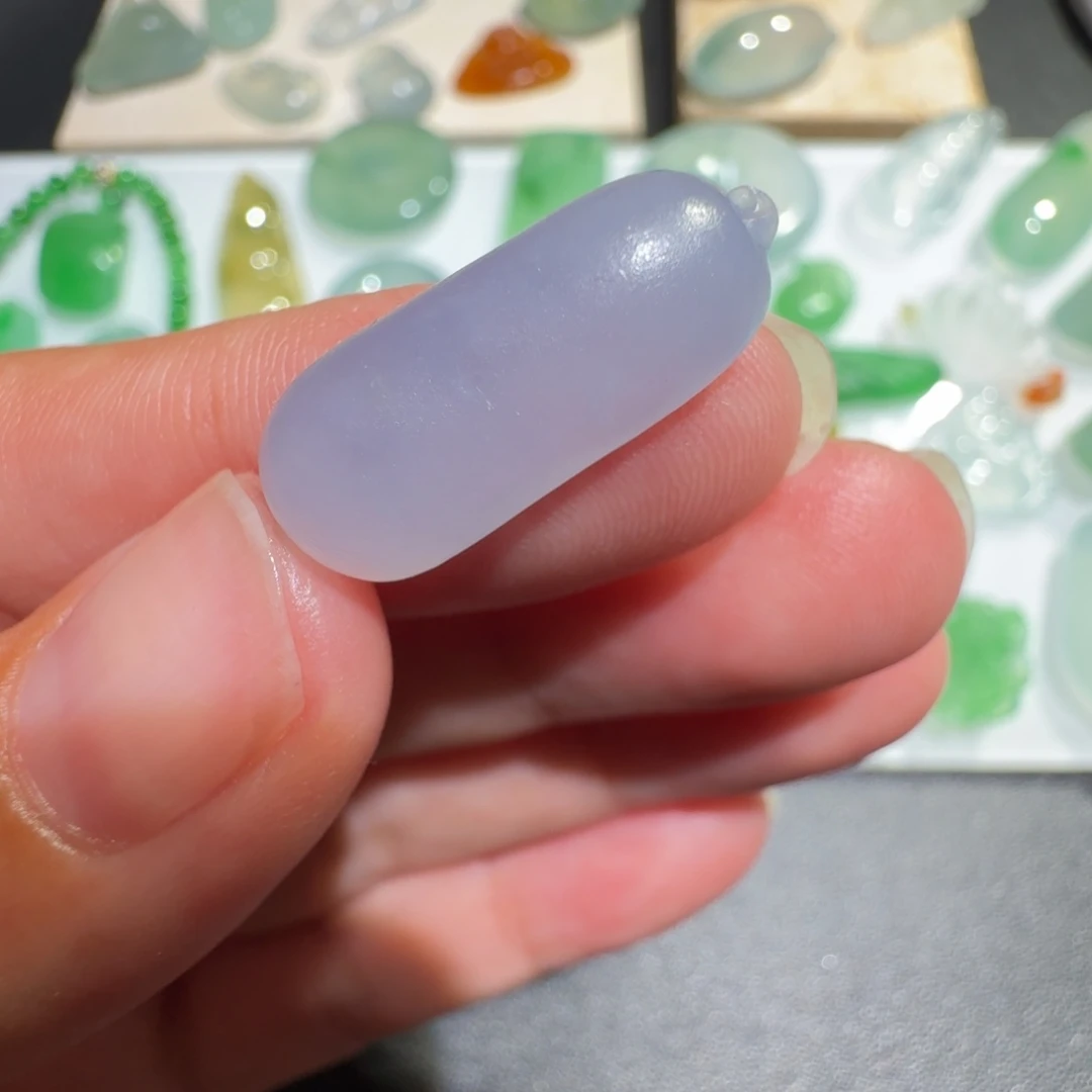 定制翡翠未镶嵌冰紫福瓜