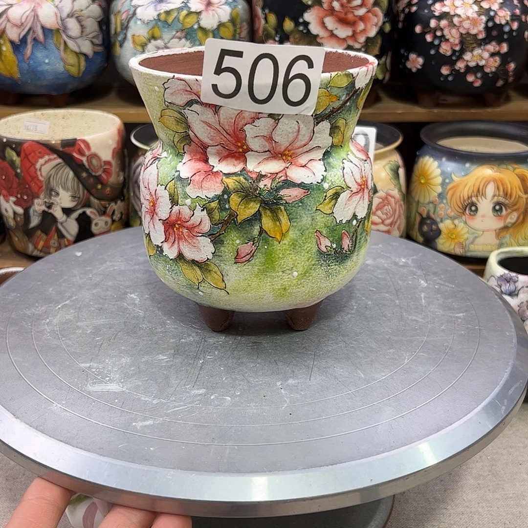 景德镇炫彩手绘口11.5高13.5