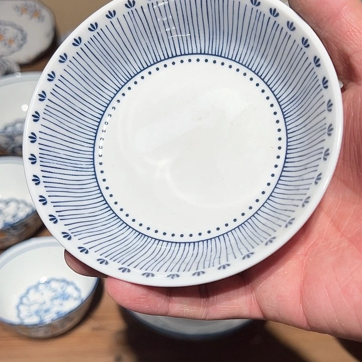 瓷新款青花5英寸碟子6只