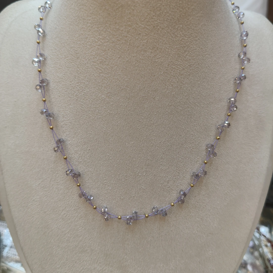 紫水晶串珠项链X-4130