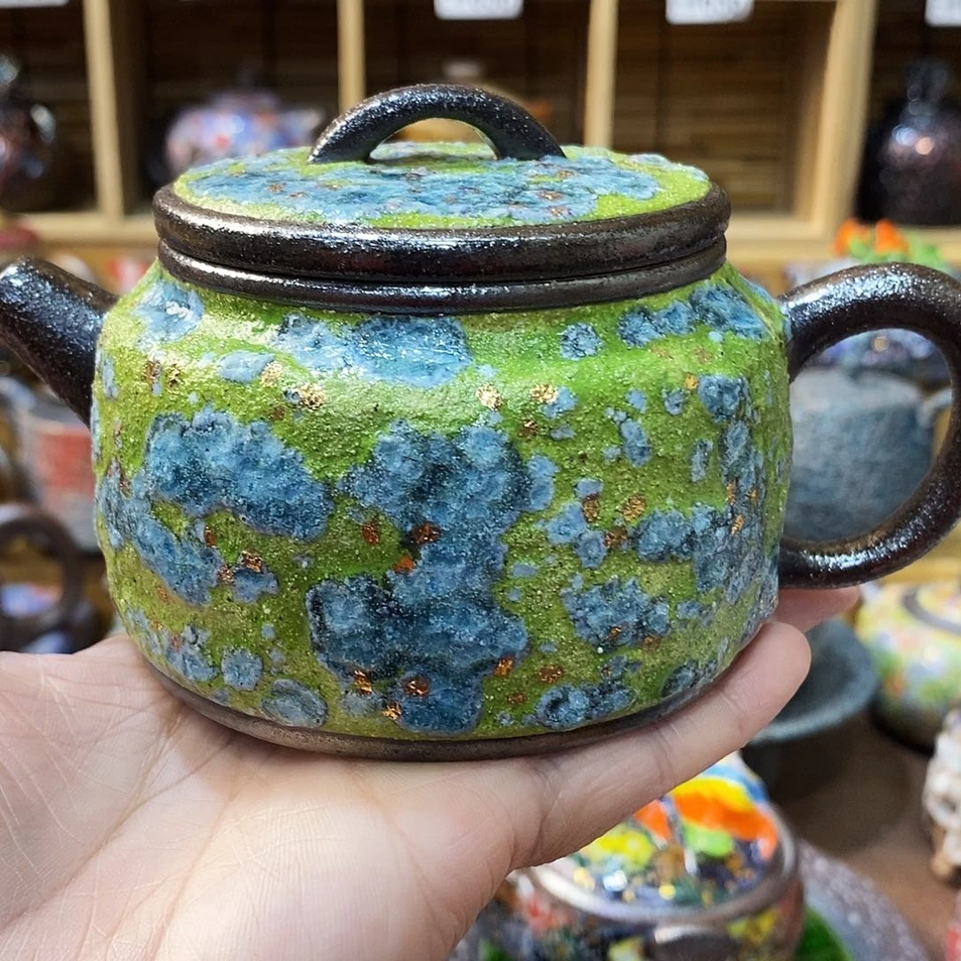 粗陶柴烧志野茶器