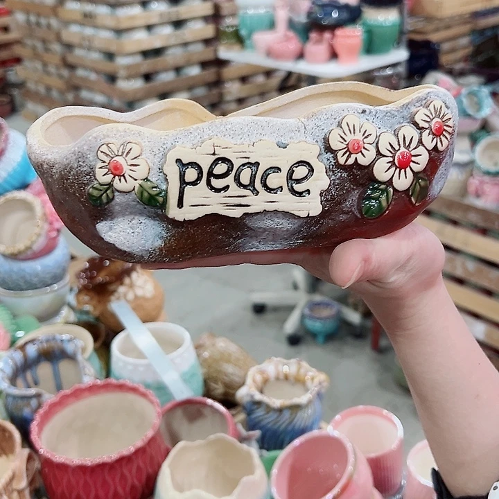 有孔.凑满10元发货多肉陶瓷花盆！