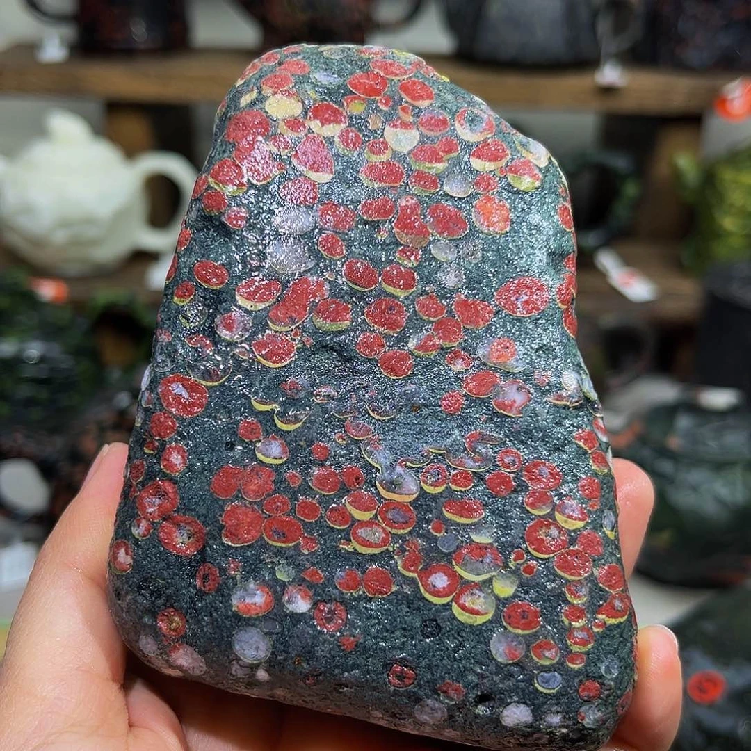 石材梅花玉安山玉精品