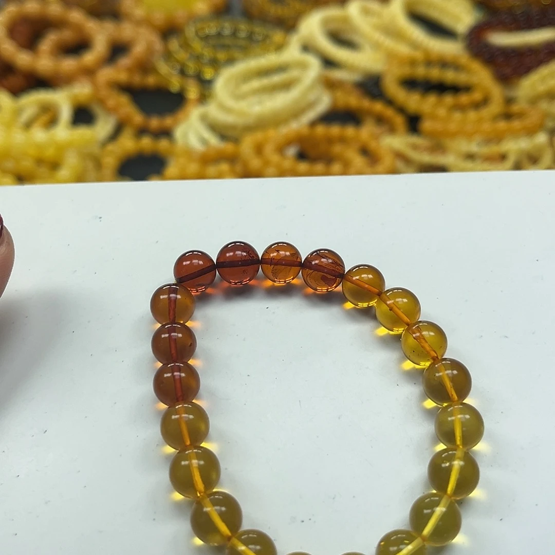 琥珀未镶嵌手链蜜蜡手串
