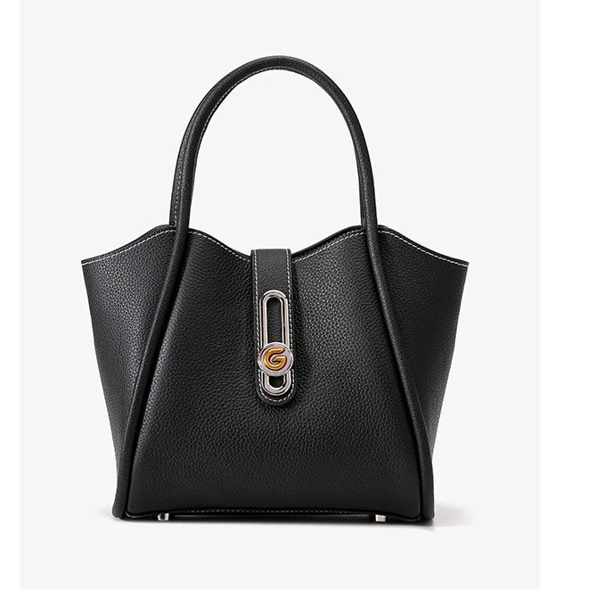 【袁班长专属】GELANNI高定真皮复古贝壳包GLN2463039黑色