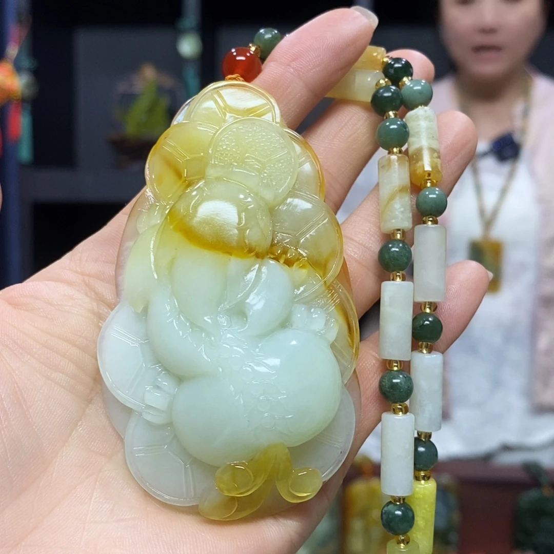 未镶嵌岫玉挂件吊坠