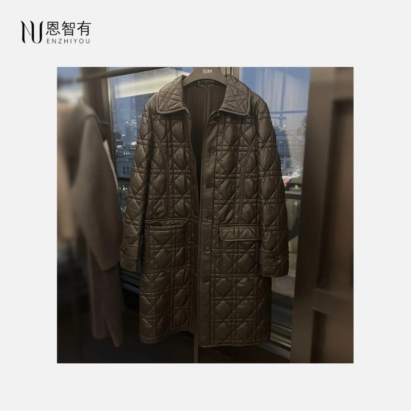 【恩有】 D家同款皮羽绒外套