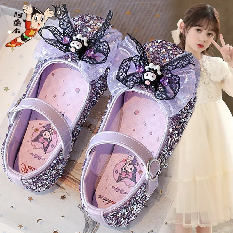 36l℃℃断码女童小皮鞋2025新款春季儿童时尚洋气公主鞋女孩库洛米