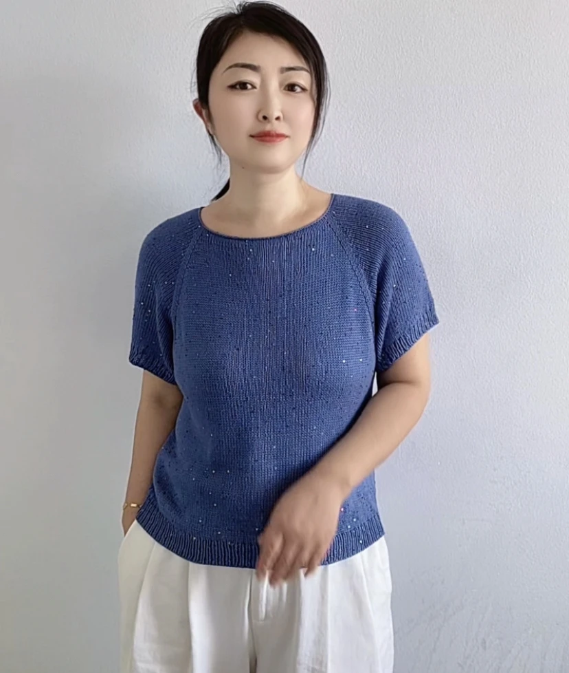 织{沐夏}款桑蚕丝莱赛尔七彩亮片线团 一两（50克）价格