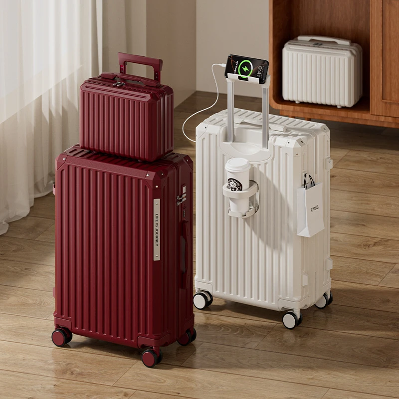高颜值超轻大容量拉杆箱 28寸多功能行李箱新款女学生密码旅行箱