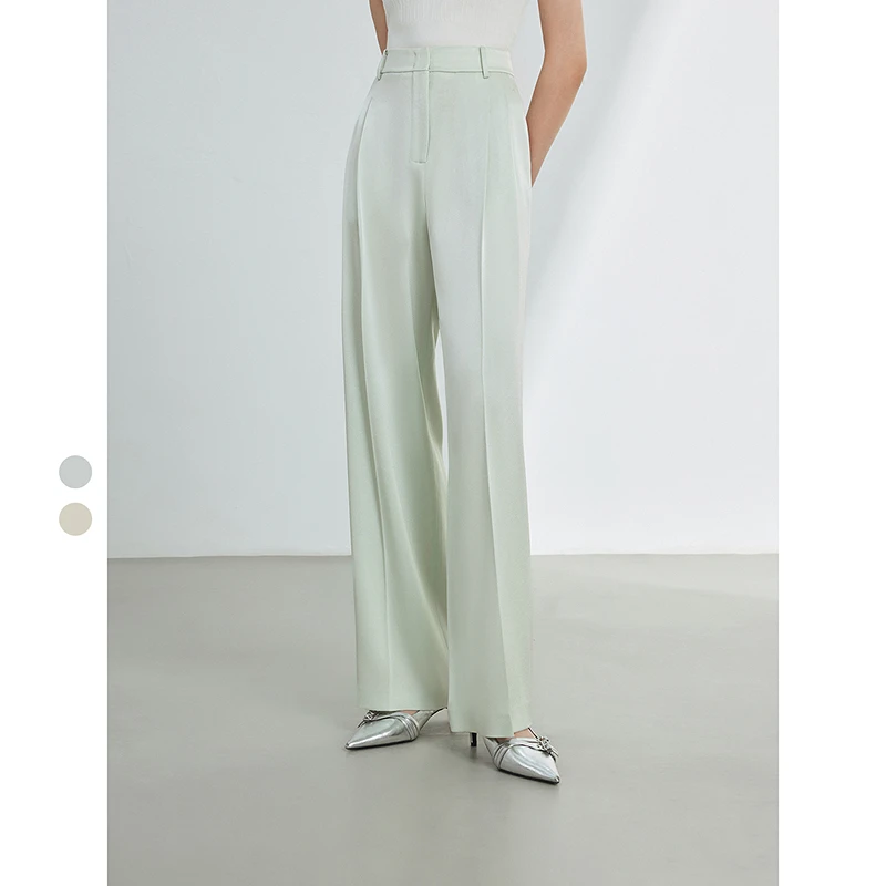 【王楚然】【薄荷曼波】朗姿三醋酸复古阔腿垂感高腰女气质欧若风