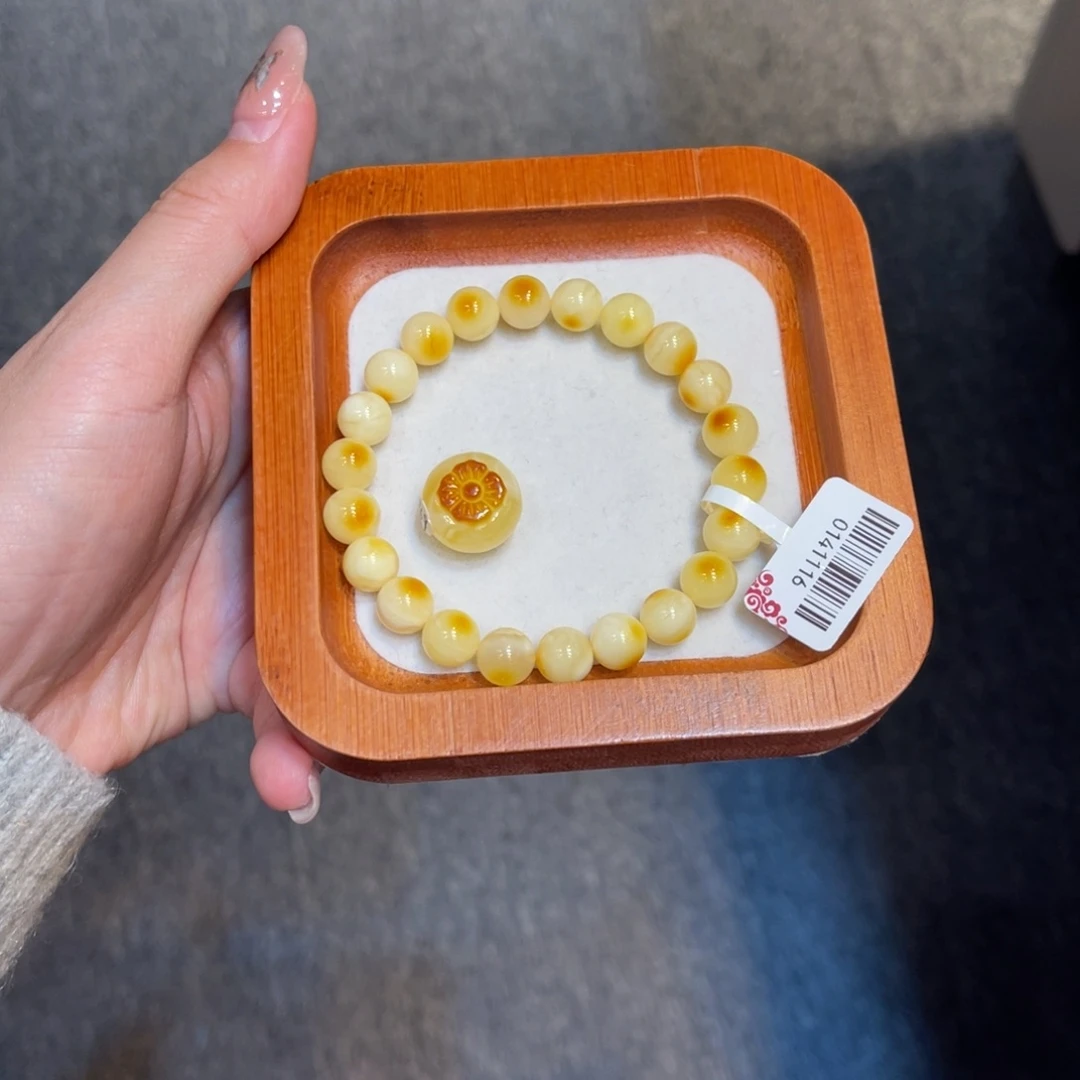 琥珀珠宝奇石未镶嵌薄*串