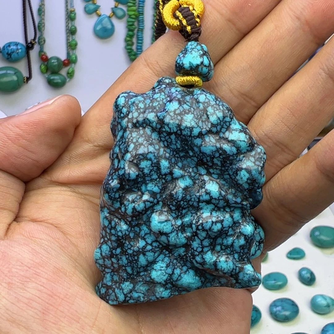 云盖高瓷蓝玉化随型手把件