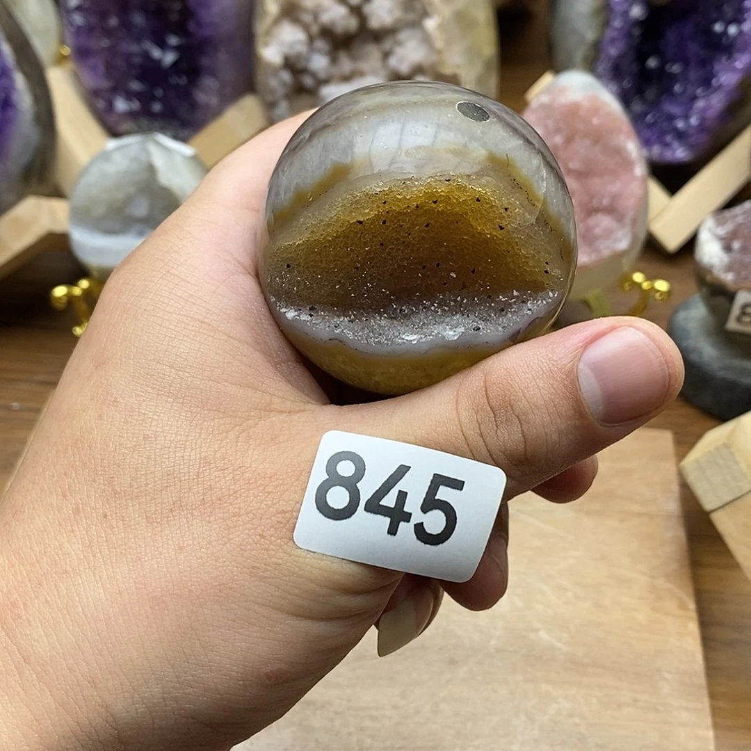 紫晶摆件未镶嵌全抛玛瑙开口笑