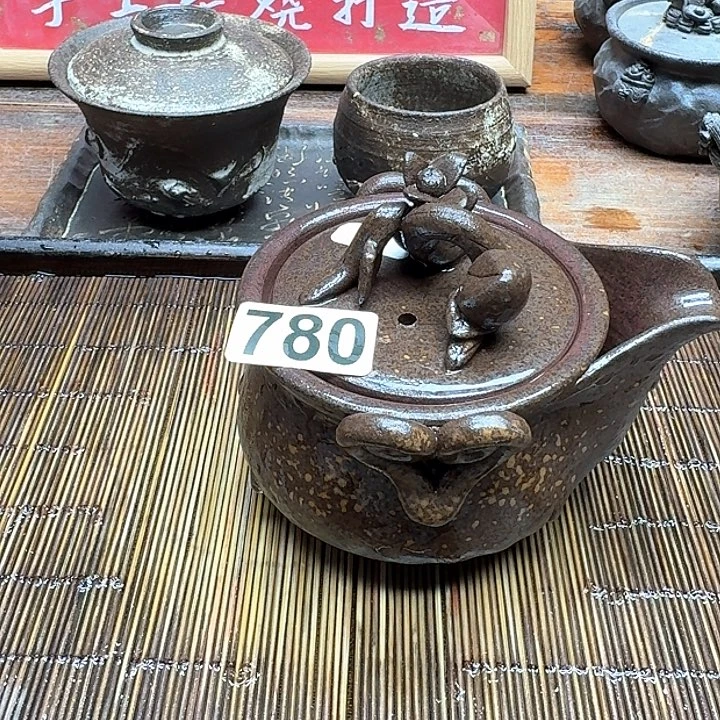 纯手工制作粗陶茶具