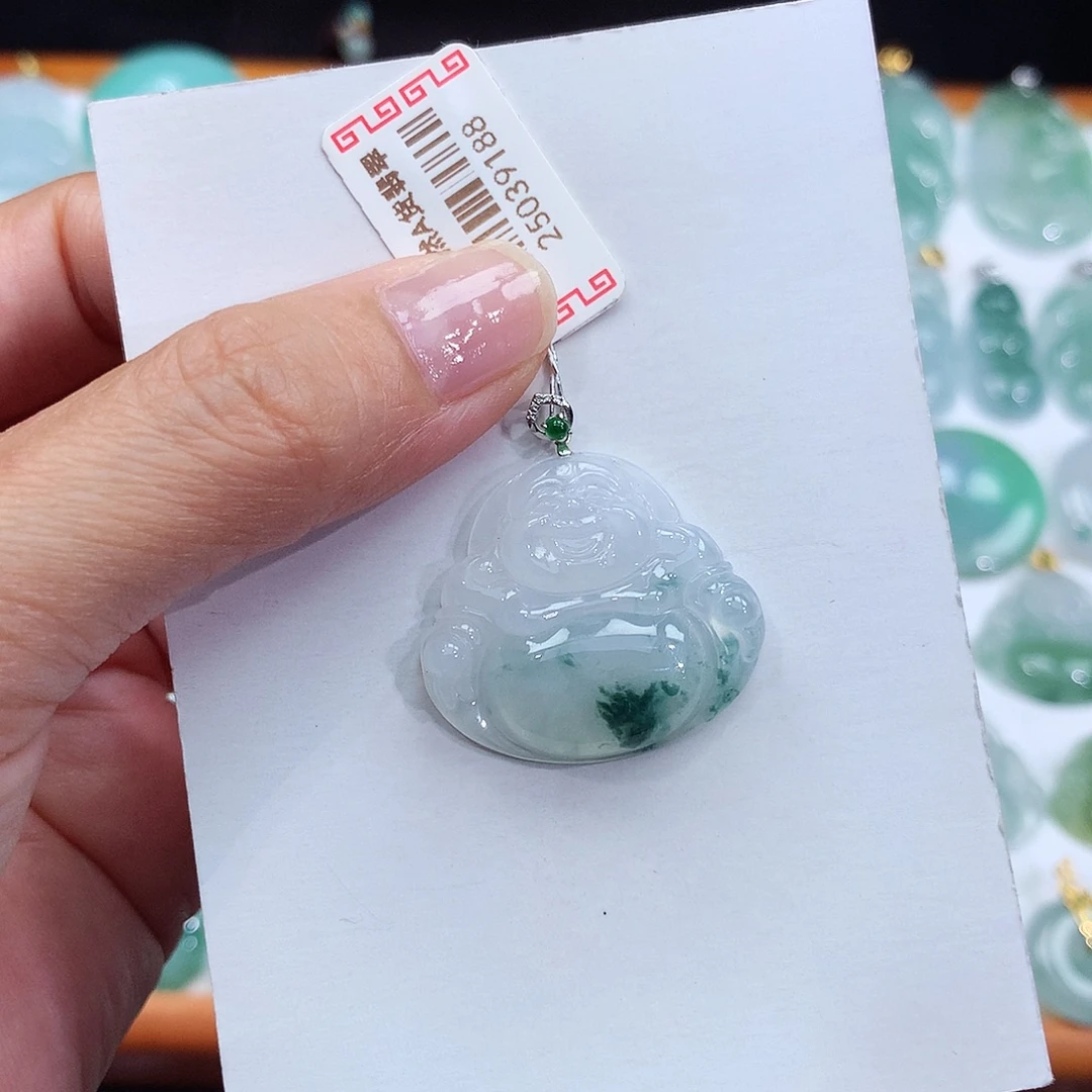 颈饰18K金镶嵌翡翠翡翠吊坠