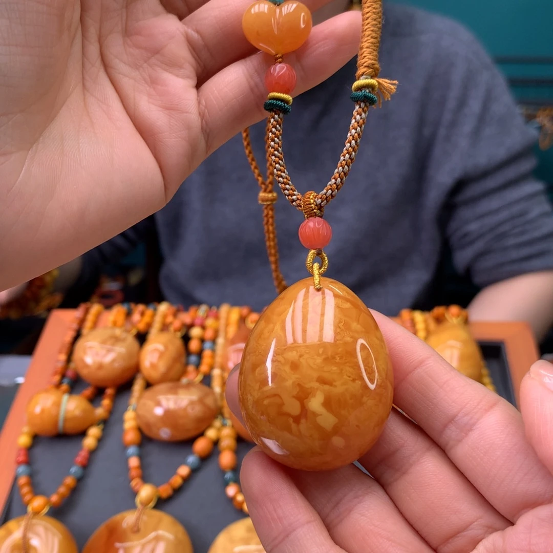 蜜蜡未镶嵌颈饰天然
